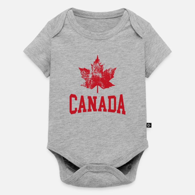 Canada - Body à manches courtes Premium Bébé - gris chiné