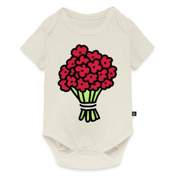 Bouquet 3 - Baby Premium short-sleeve bodysuit - off white - Front