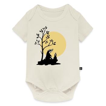 Badgers in the moonlight - Baby Premium short-sleeve bodysuit - off white - Front