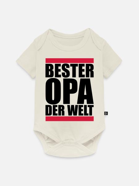 opa - Baby Premium Kurzarmbody - Naturweiß