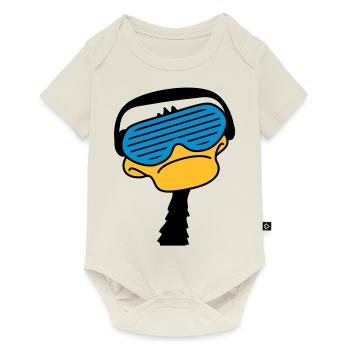 dj_duck - Body à manches courtes Premium Bébé - blanc cassé - Devant