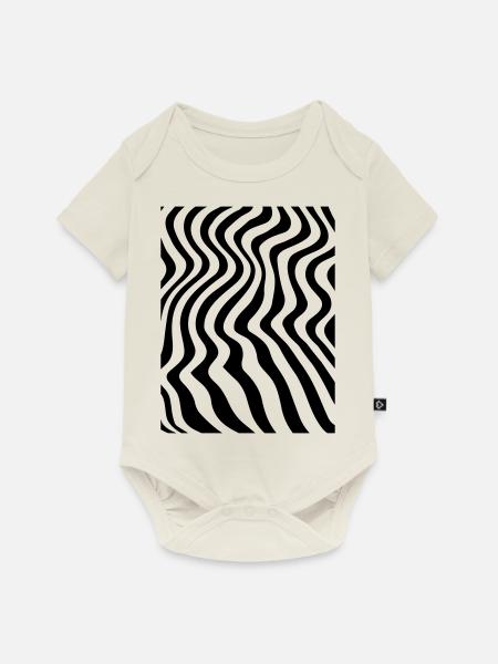Databending Lines - Baby Premium Kurzarmbody - Naturweiß