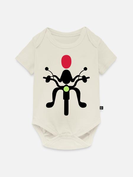Motorradfahrer - Baby Premium Kurzarmbody - Naturweiß