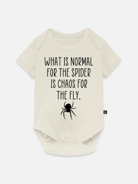 Spinnenchaos-Zitat - Baby Premium Kurzarmbody - Naturweiß