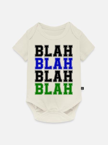 blah blah blah - Baby Premium Kurzarmbody - Naturweiß