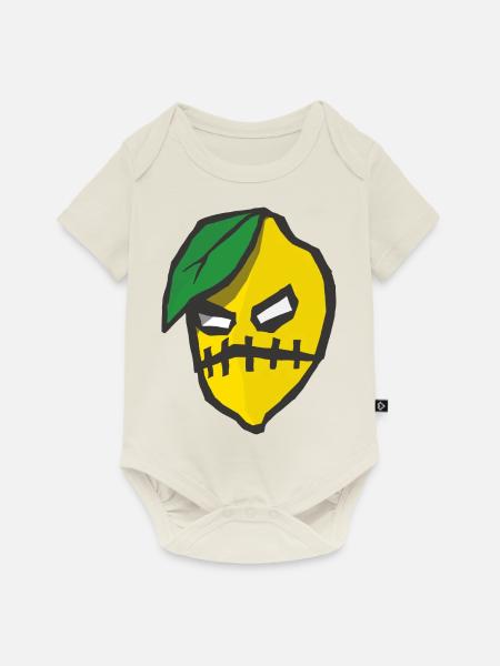Zitrone - Baby Premium Kurzarmbody - Naturweiß