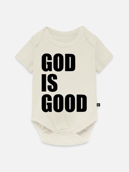 God is good - Baby Premium Kurzarmbody - Naturweiß