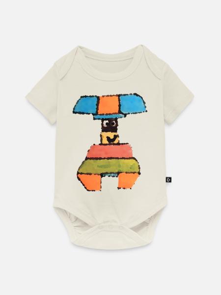 LDL Fantasy Illustration - Baby Premium Kurzarmbody - Naturweiß