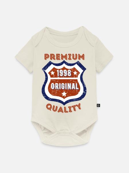 Premium-Qualität 1998 - Baby Premium Kurzarmbody - Naturweiß