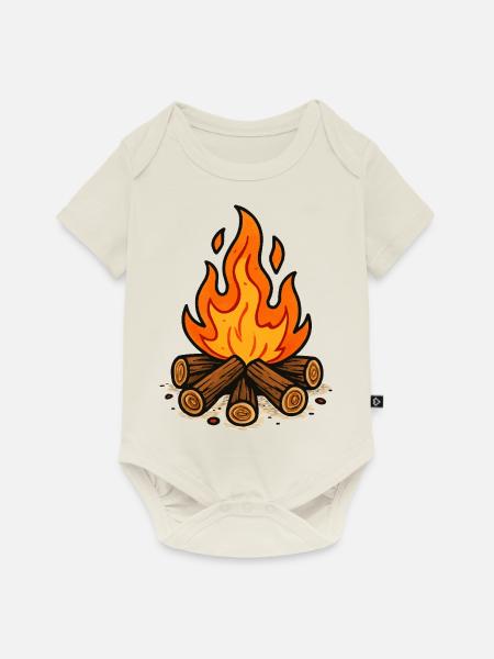 lagerfeuer - Baby Premium Kurzarmbody - Naturweiß