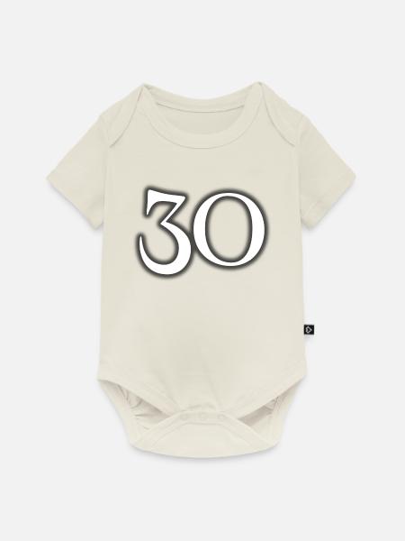 30 - Baby Premium Kurzarmbody - Naturweiß