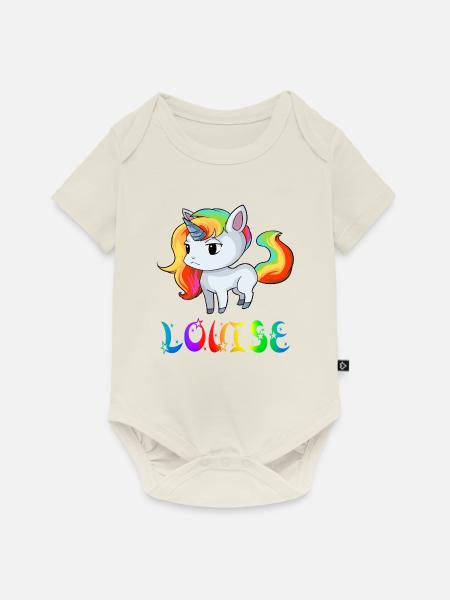 Einhorn Louise - Baby Premium Kurzarmbody - Naturweiß
