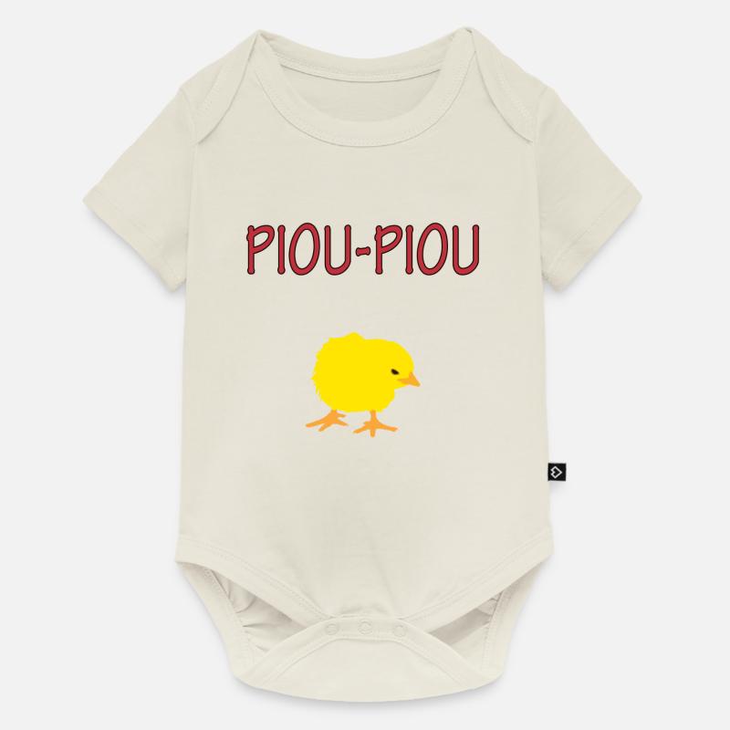 Pioupiou - Body à manches courtes Premium Bébé - blanc cassé