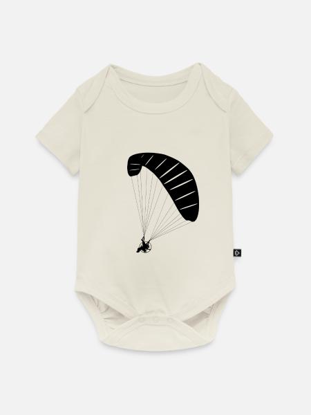 Motor Paraglider - Baby Premium Kurzarmbody - Naturweiß