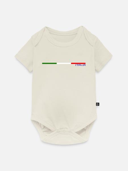 ITALIEN-FLAGGE - Baby Premium Kurzarmbody - Naturweiß