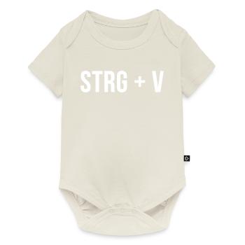 Ctrl + V child and father computer partner look - Baby Premium short-sleeve bodysuit - off white - Front