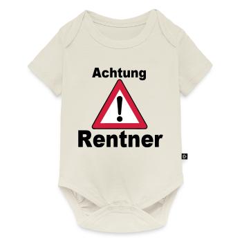Rente Rentner Rentnerin Berufe Achtung Rentner(25) - Baby Premium Kurzarmbody - Naturweiß - Vorne