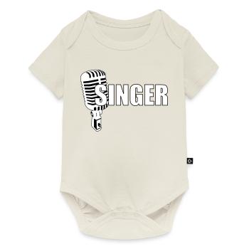 Chanteur - Musique - Body à manches courtes Premium Bébé - blanc cassé - Devant