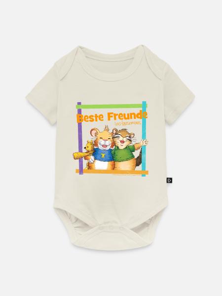 Leo Lausemaus Didi Dachs Beste Freunde - Baby Premium Kurzarmbody - Naturweiß