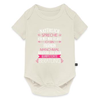Franken Franke Fränkin Fränkisch Heimat Spruch - Baby Premium Kurzarmbody - Naturweiß - Vorne