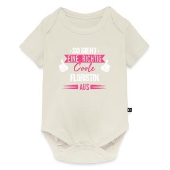 Floristin Floristik Florist Blumen Beruf Spruch - Baby Premium Kurzarmbody - Naturweiß - Vorne