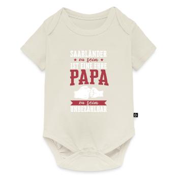 Saarland Saarländerin Saarländer Spruch - Baby Premium Kurzarmbody - Naturweiß - Vorne