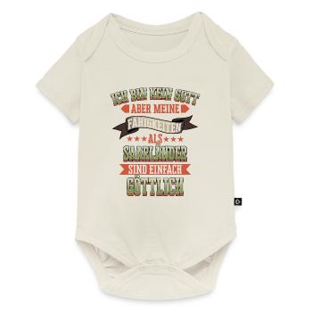 Saarland Saarländerin Saarländer Spruch - Baby Premium Kurzarmbody - Naturweiß - Vorne