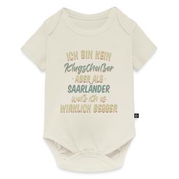 Saarland Saarländerin Saarländer Spruch - Baby Premium Kurzarmbody - Naturweiß - Vorne