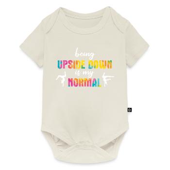 Turnen Turner Bodenturnen Geräteturnen Spruch - Baby Premium Kurzarmbody - Naturweiß - Vorne