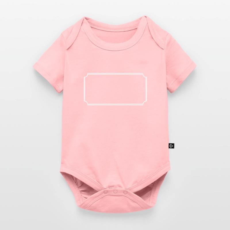 Angular frame in white basic text Baby Premium short-sleeve bodysuit