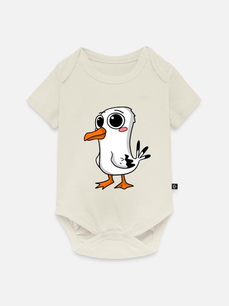 Niedliche Möwe - Baby Premium Kurzarmbody - Naturweiß