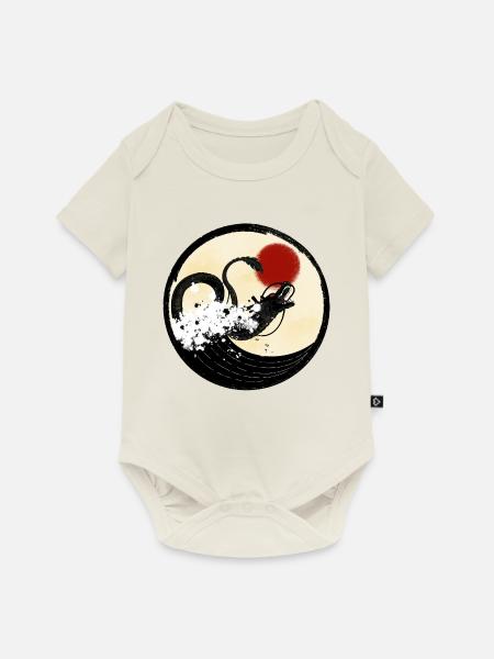 Chinesischer Drache - Baby Premium Kurzarmbody - Naturweiß
