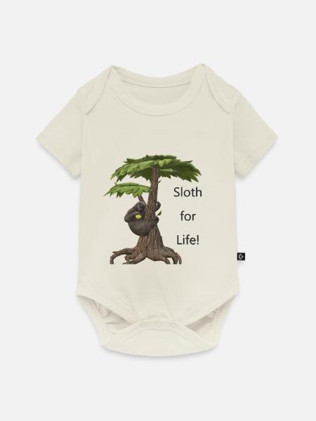 Faultier fürs Leben - Baby Premium Kurzarmbody - Naturweiß