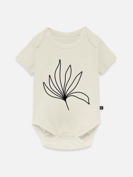 simple Gräser - Baby Premium Kurzarmbody - Naturweiß