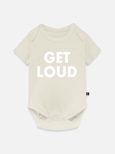Get loud - Baby Premium Kurzarmbody - Naturweiß