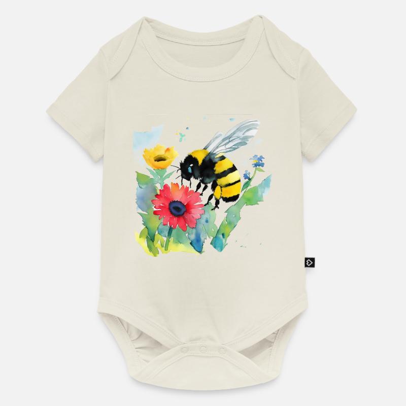 Bourdon - Body à manches courtes Premium Bébé - blanc cassé