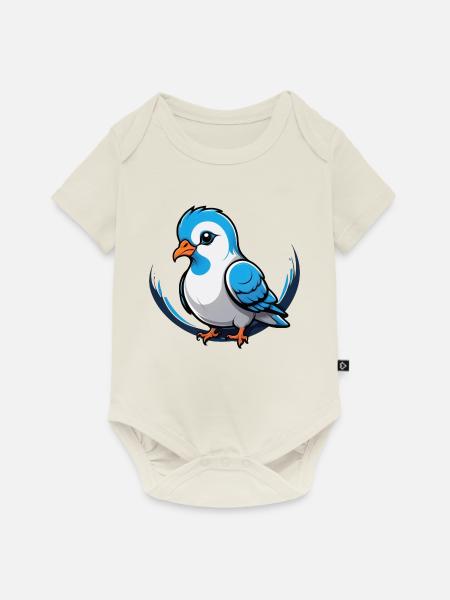 Little Dove Charm - Baby Premium Kurzarmbody - Naturweiß