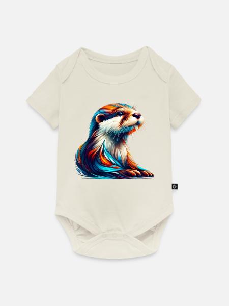 Otter - Baby Premium Kurzarmbody - Naturweiß