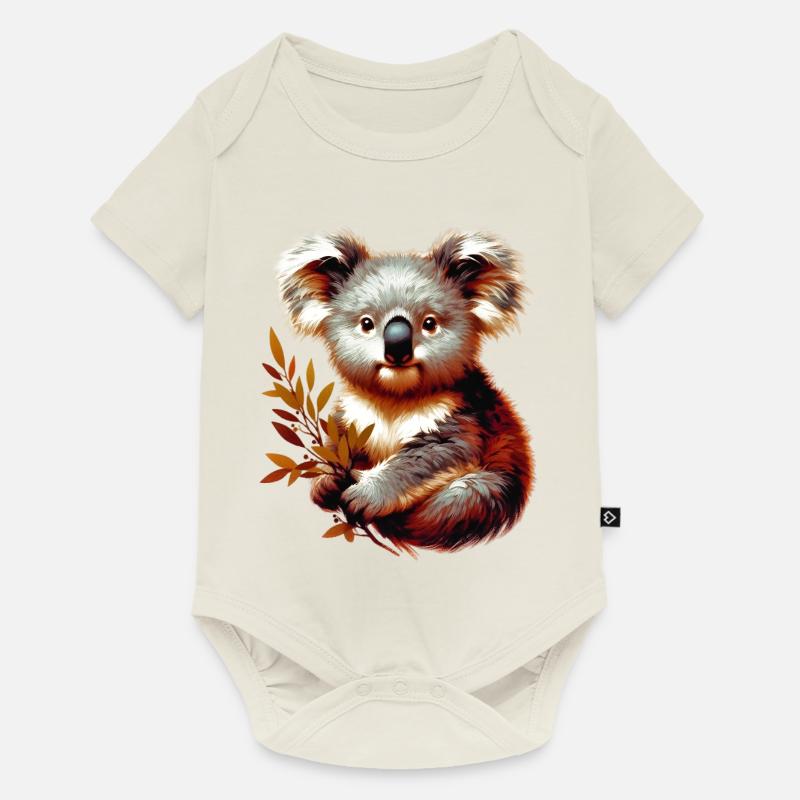 Koala - Body à manches courtes Premium Bébé - blanc cassé