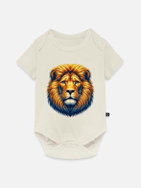 Löwe - Baby Premium Kurzarmbody - Naturweiß