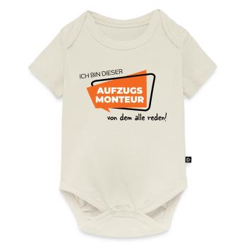 Aufzugsmonteur - Baby Premium Kurzarmbody - Naturweiß - Vorne