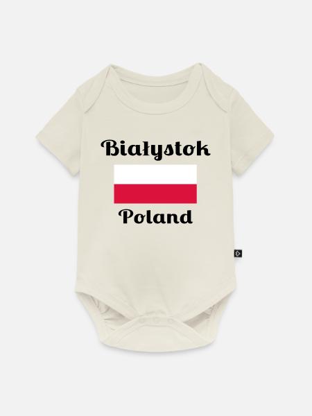 Białystok Polen - Stilvolle Drucke - Baby Premium Kurzarmbody - Naturweiß