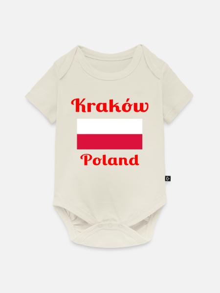Krakau, Polen - Stilvolle Drucke - Baby Premium Kurzarmbody - Naturweiß