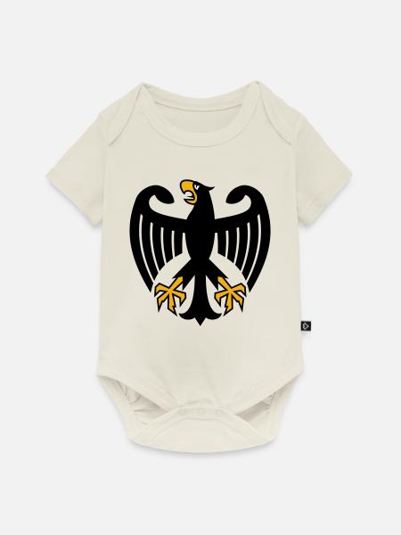 Bundesadler Deutschland Adler Wappen - Baby Premium Kurzarmbody - Naturweiß