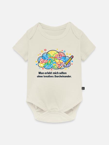 Kreatives Durcheinander Zeichnung - Baby Premium Kurzarmbody - Naturweiß