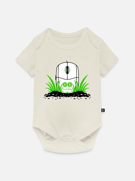 Geh und berühre Gras - Baby Premium Kurzarmbody - Naturweiß