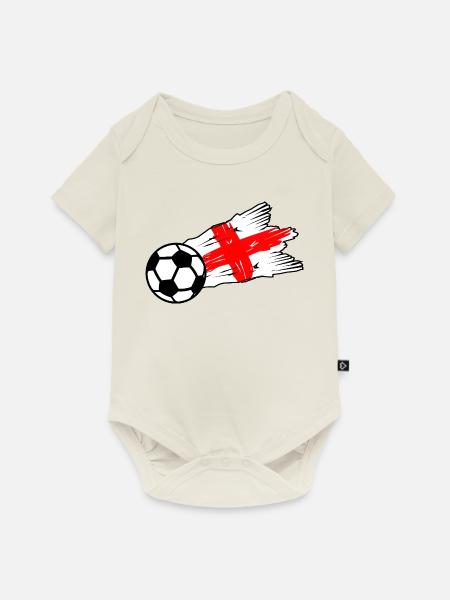 St Georg Kreuz Fußball Graffiti - Baby Premium Kurzarmbody - Naturweiß