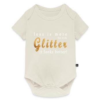 Glitter Glitter Or dictons disent Drôle Cool - Body à manches courtes Premium Bébé - blanc cassé - Devant