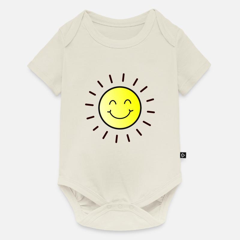 Sonne Sommer - Baby Premium Kurzarmbody - Naturweiß