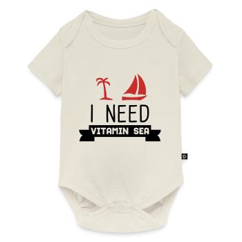 FERIE - Premium kortærmet baby-body  - råhvid - Foran